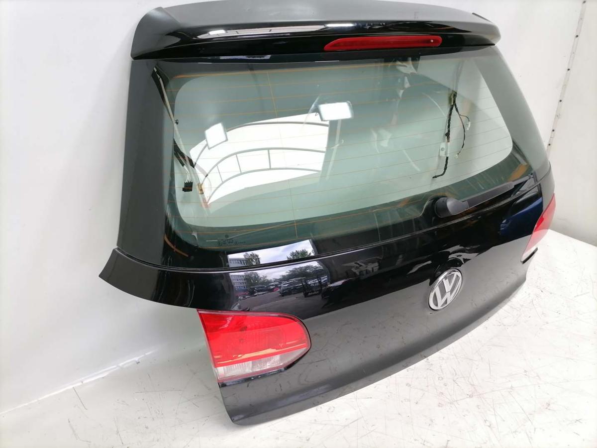 VW Golf 6 original Heckklappe mit Heckscheibe L041 Brillantschwarz Fließheck beschädigt Bj.2009